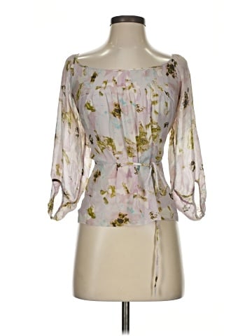 Floreat 3/4 Sleeve Silk Top (view 1)