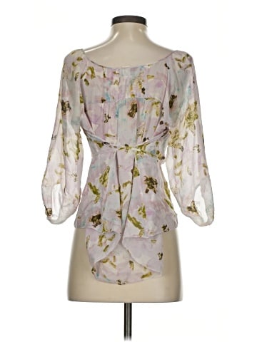 Floreat 3/4 Sleeve Silk Top (view 2)