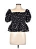 Arula 100% Polyester Black 3/4 Sleeve Blouse Size L - photo 1