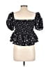 Arula 100% Polyester Black 3/4 Sleeve Blouse Size L - photo 2