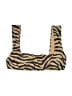 Assorted Brands Animal Print Brown Swimsuit Top Size M (estimated) - photo 1