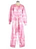LoveShackFancy 100% Cotton Tie-dye Pink Jumpsuit Size 2 - photo 1
