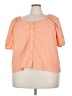 Torrid Orange Short Sleeve Blouse Size 3X Plus (3) - photo 1