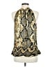 Cache Gold Yellow Sleeveless Blouse Size M - photo 2