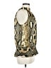 Cache Gold Yellow Sleeveless Blouse Size M - photo 4