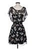 Express 100% Polyester Floral Black Cocktail Dress Size XS - photo 2