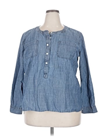 Van Heusen 3/4 Sleeve Button-Down Shirt (view 1)