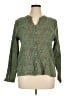 Orvis 100% Cotton Tweed Green Long Sleeve Blouse Size XL - photo 1