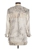 Covington 100% Polyester Animal Print Silver 3/4 Sleeve Blouse Size M - photo 2