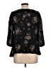 Eyeshadow 100% Rayon Black 3/4 Sleeve Blouse Size L - photo 2