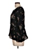 Eyeshadow 100% Rayon Black 3/4 Sleeve Blouse Size L - photo 5