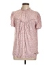 Adrienne Vittadini 100% Rayon Pink Short Sleeve Blouse Size L - photo 1