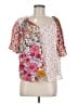 Bibi 100% Rayon Pink Short Sleeve Blouse Size M - photo 1