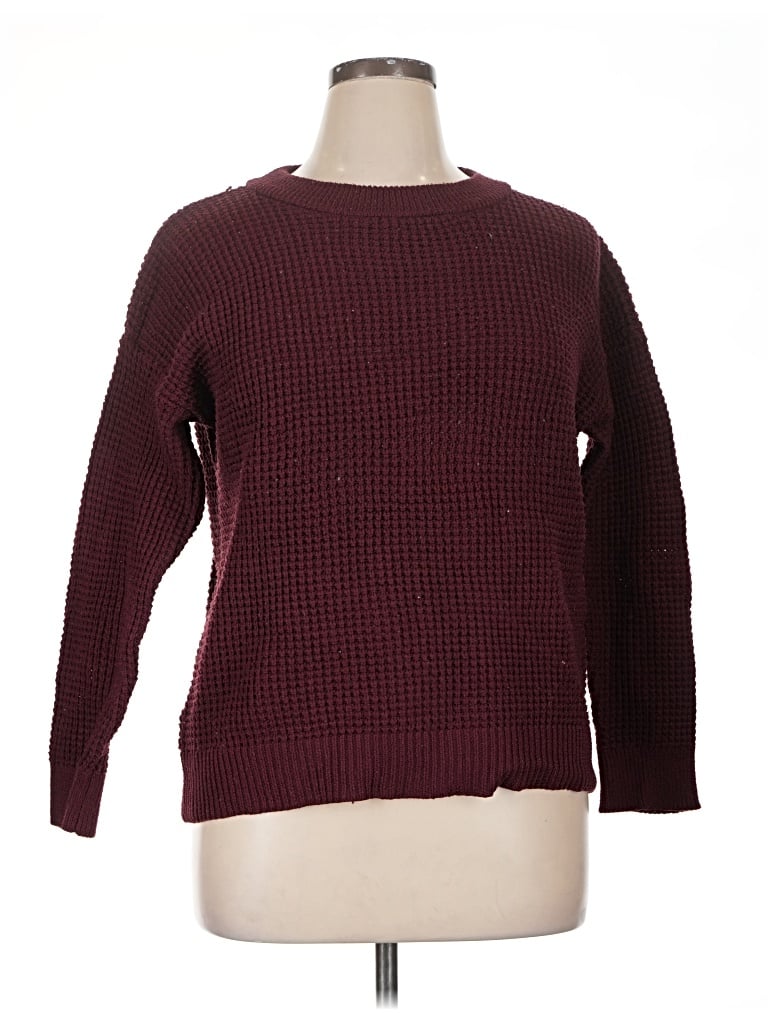 Pre-owned Time And Tru Pullover Sweater In Burgundy