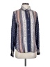 Cino 100% Viscose Paisley Blue Long Sleeve Blouse Size 4X - photo 1