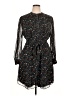 UNTUCKit 100% Polyester Print Black Casual Dress Size 16 - photo 1