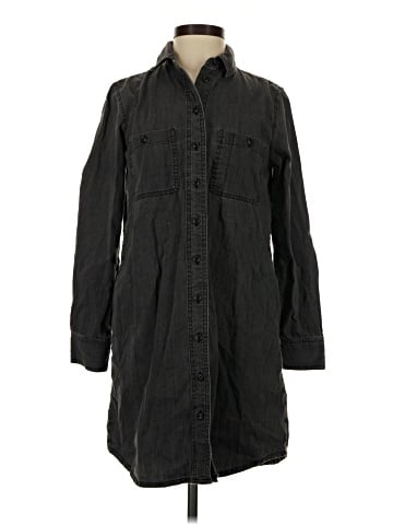 Madewell Black Denim Shirtdress (view 1)
