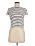 Bixby Nomad Stripes Ivory Short Sleeve Turtleneck Size M - photo 1