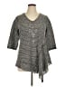 One World Gray 3/4 Sleeve Top Size 1X - photo 1
