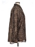 Lizsport 100% Polyester Animal Print Brown Long Sleeve Blouse Size XL - photo 4