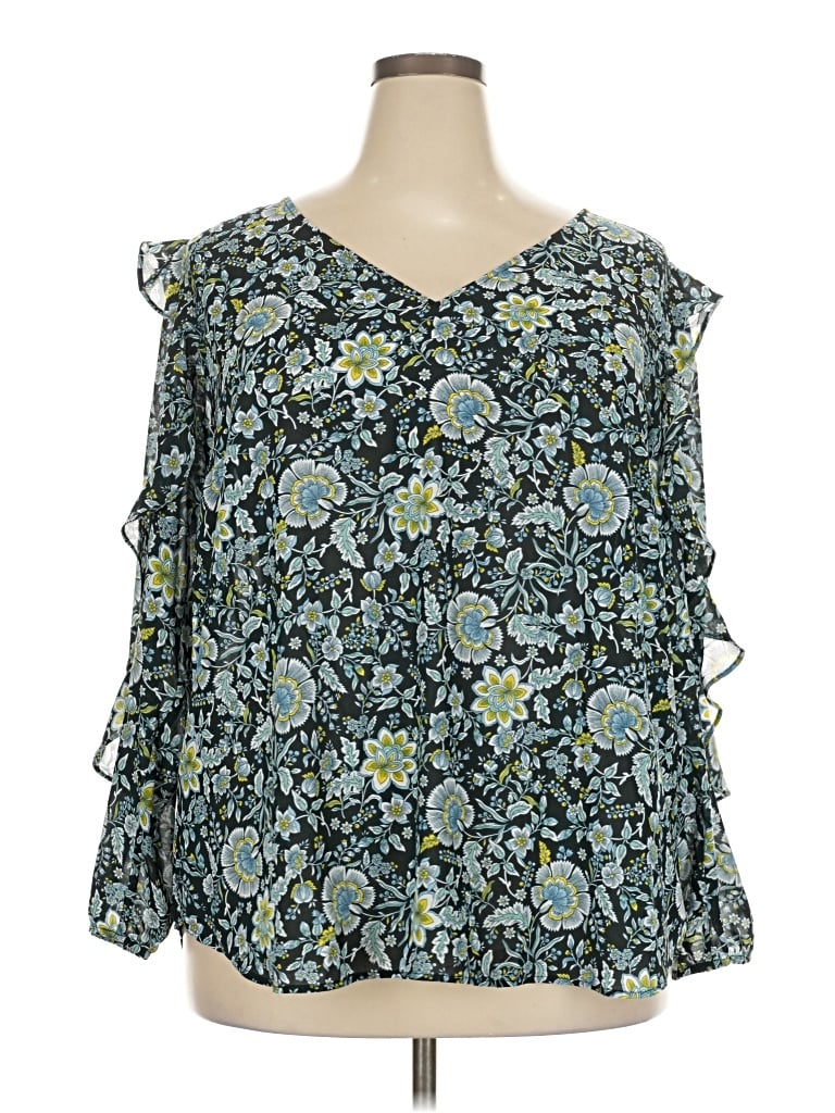 Ann Taylor Loft 3/4 Sleeve Blouse In Multi