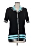 misook 100% Acrylic Black Short Sleeve Blouse Size M - photo 1