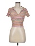 ASOS Design Tweed Orange Short Sleeve Turtleneck Size 6 - photo 1