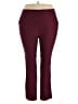 Rafaella Solid Burgundy Active Pants Size 18 - photo 1
