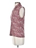 Le Suit Separates Animal Print Pink Sleeveless Button-Down Shirt Size S - photo 5
