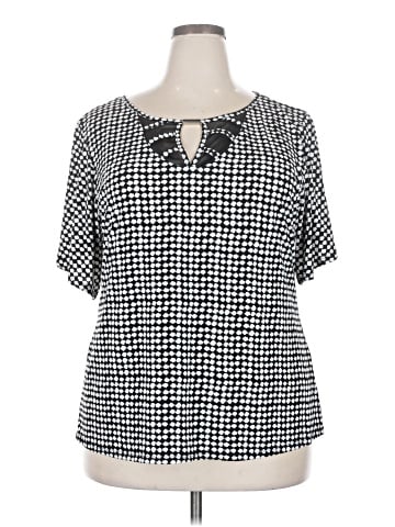 NY Collection Short Sleeve Blouse (view 1)