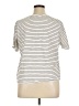 Eileen Fisher Stripes Black Ivory Short Sleeve Henley Size XL - photo 2