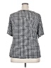 NY Collection Houndstooth Black Short Sleeve Blouse Size 2X - photo 2