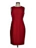 Kasper Solid Burgundy Cocktail Dress Size 4 - photo 1