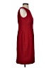 Kasper Solid Burgundy Cocktail Dress Size 4 - photo 4