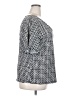 NY Collection Houndstooth Black Short Sleeve Blouse Size 2X - photo 4