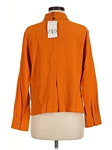 Zara 3/4 Sleeve Button-Down Shirt (view 2)