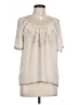 Unbranded Ivory Short Sleeve Blouse Size L (estimated) - photo 1