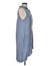 Max Studio 100% Rayon Blue Sleeveless Button-Down Shirt Size L - photo 4