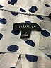 Talbots 100% Cotton Polka Dots Ivory Long Sleeve Button-Down Shirt Size M - photo 7