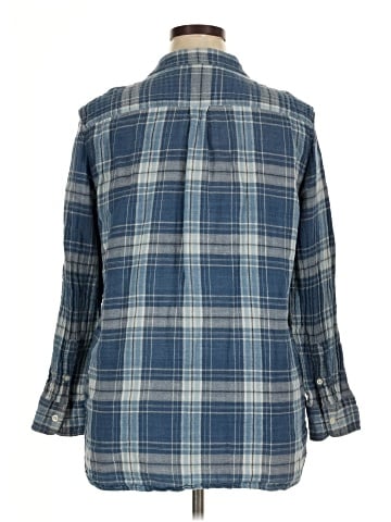 Lauren Jeans Co. 3/4 Sleeve Button-Down Shirt (view 2)