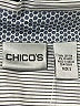 Chico's Stripes Silver Long Sleeve Button-Down Shirt Size Lg (2) - photo 7