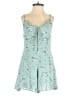 She + Sky 100% Polyester Hearts Teal Romper Size S - photo 1