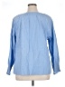 Talbots 100% Cotton Blue Long Sleeve Blouse Size 1X - photo 2