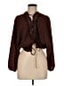 Unbranded Brown Long Sleeve Blouse Size M (estimated) - photo 1
