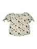 Assorted Brands 100% Polyester Stars Ivory Short Sleeve Blouse Size 10 - 12 - photo 1