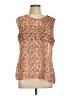 BCBGirls 100% Recycled Polyester Orange Red Sleeveless Blouse Size L - photo 1