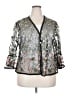 CHRIS McLaughlin Silver 3/4 Sleeve Blouse Size 3X - photo 1