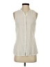 BCBGeneration Ivory Sleeveless Button-Down Shirt Size S - photo 1