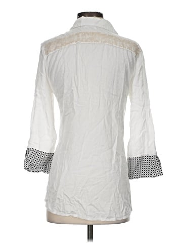 Parsley & Sage 3/4 Sleeve Button-Down Shirt (view 2)