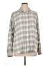 Unbranded Plaid Gray Long Sleeve Blouse Size XL - photo 1